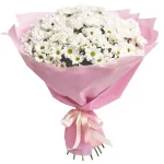 Букет из 15 белых кустовых хризантем