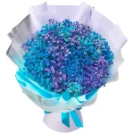 Букет из 15 сине-фиолетовых гипсофил